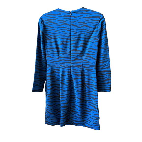 A.L.C. Blue Black Noelle Sheath Animal Print Dress sz 4. - Picture 9 of 14